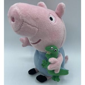 Peppa Pig George Plush 7" Ty Beanie Stuffed Animal Doll Toy With Alligator